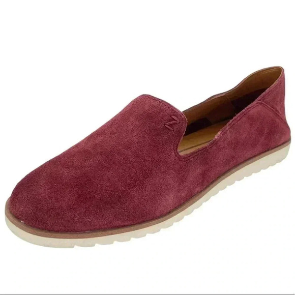 Zodiac Shoes - Zodiac Kit Wine Leather Slip On Womens Loafers Size 6.5M